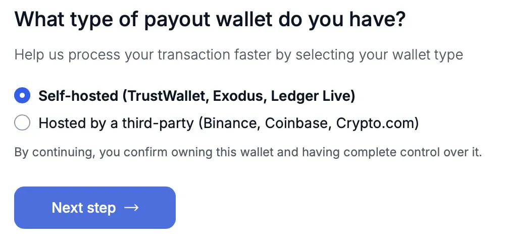 Select "Self-hosted" if it is yours.