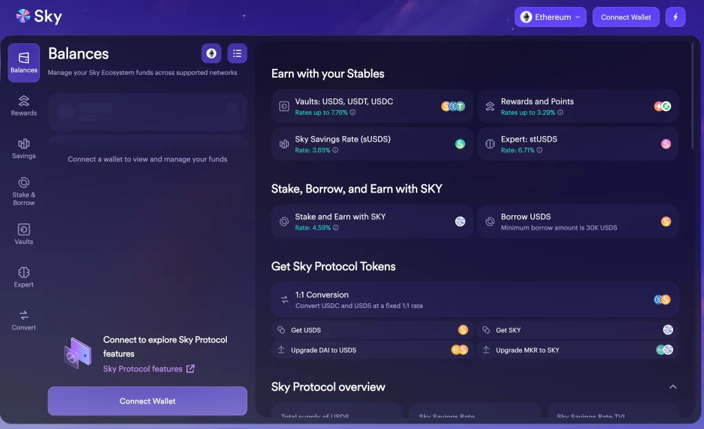 Как зарабатывать на Sky (ранее MakerDAO)