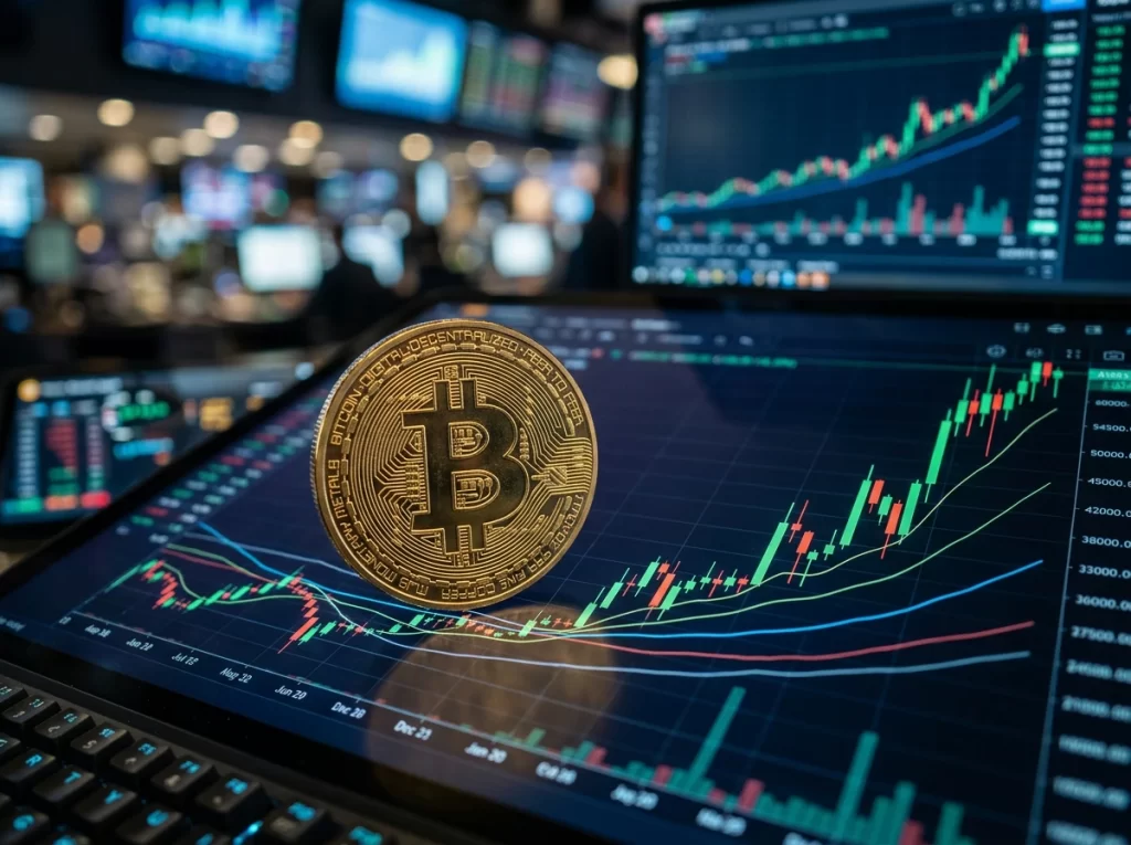 История динамики радужного графика BTC